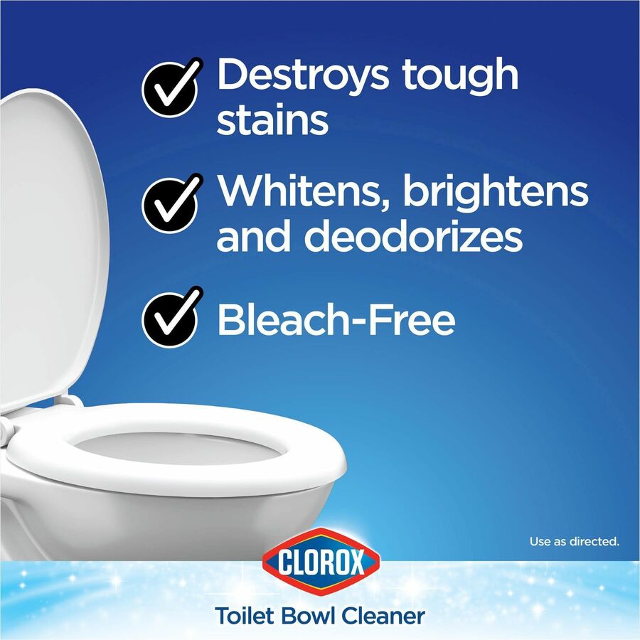 Clorox Toilet Bowl Cleaner Lime & Rust Destroyer, Bleach-Free, Disinfectant, Deodorizer, 24 fl oz Bottle, 1 Each