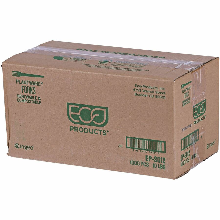 1 Piece(s) - Fork - 1 x Fork - Disposable - Pearl White - 50/Pack - 20 / Carton
