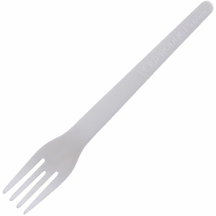 1 Piece(s) - Fork - 1 x Fork - Disposable - Pearl White - 50/Pack - 20 / Carton