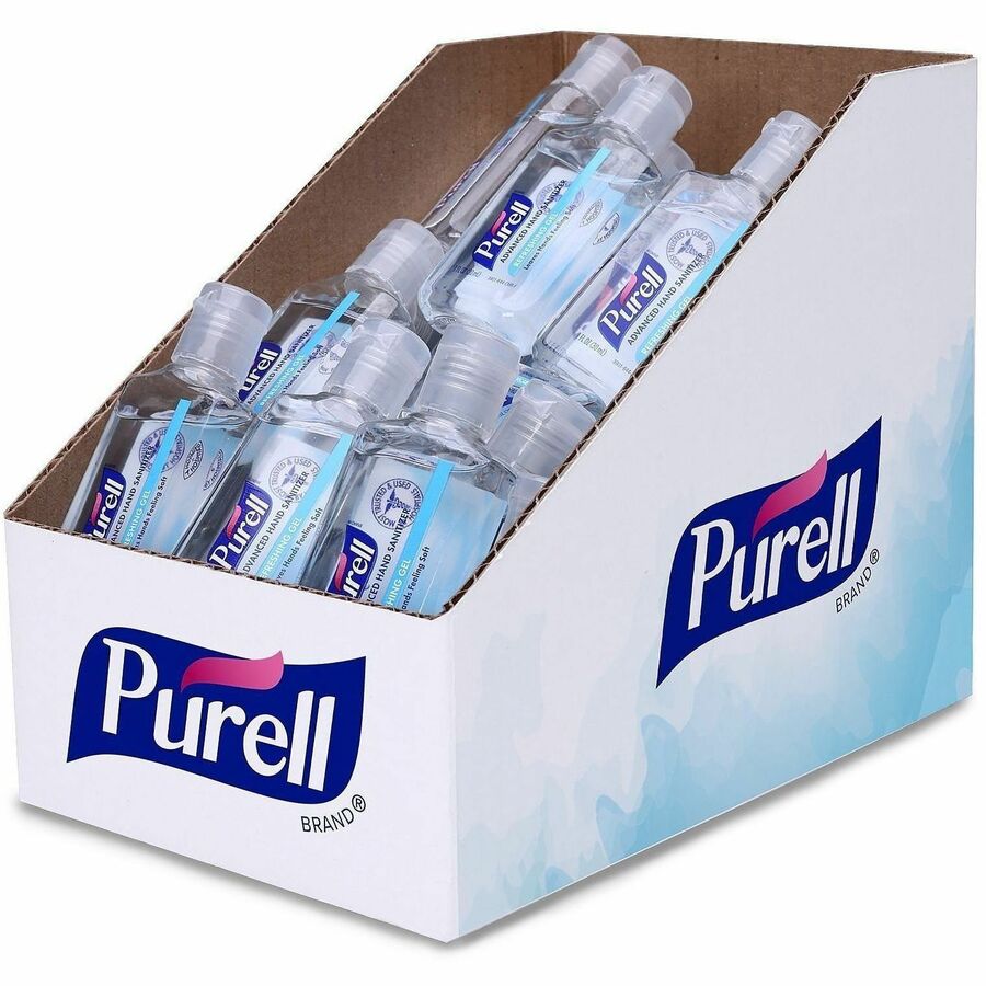 PURELL&reg; Hand Sanitizer Gel - 1 fl oz - Kill Germs - Hand, Skin - Clear - 36 / Carton