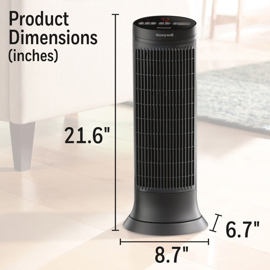 Ceramic - Electric - 1500 W - 2 x Heat Settings - Timer - 1500 W - Oscillation - Indoor - Tower - Dark Gray