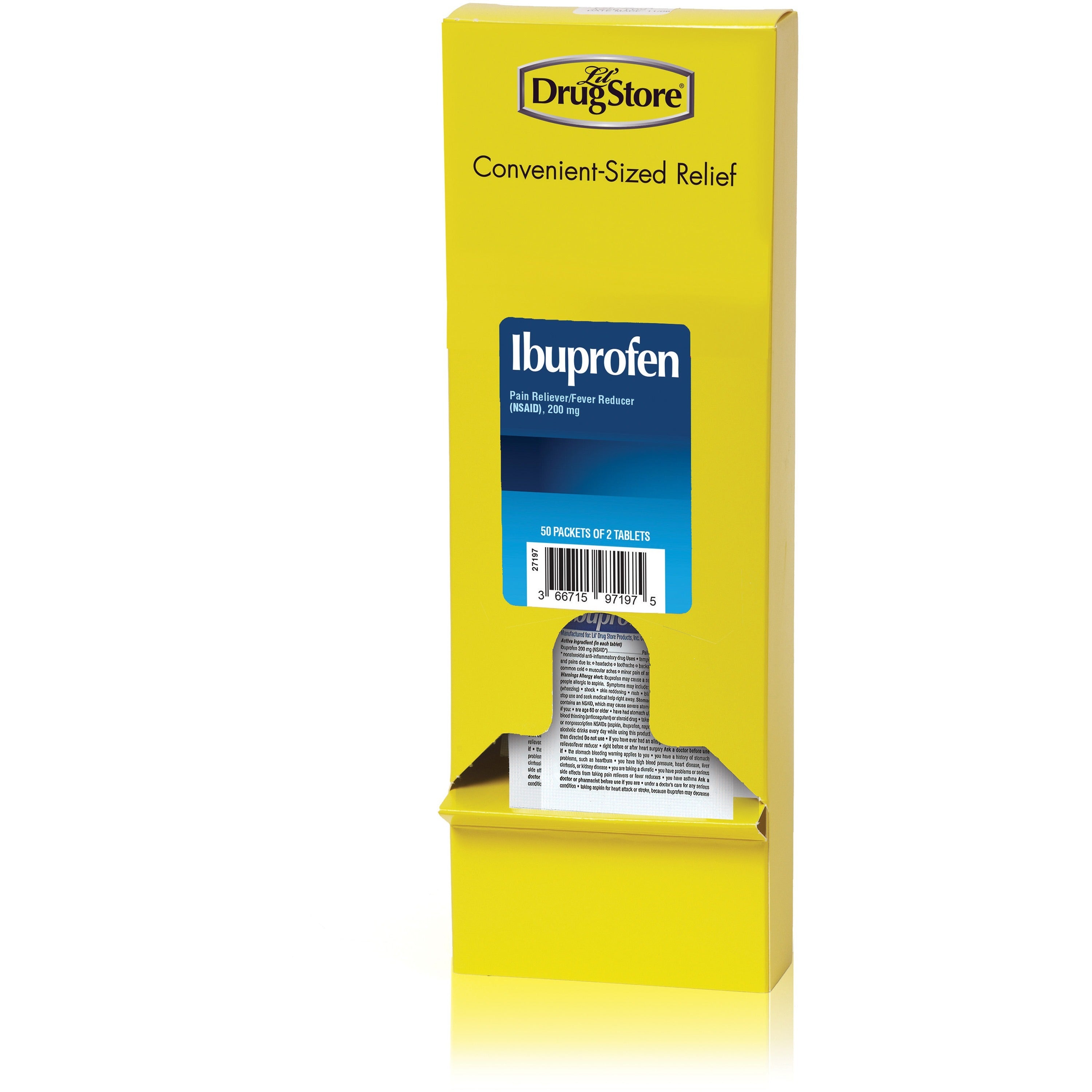 For Fever, Pain, Headache, Arthritis, Muscular Pain, Backache, Menstrual Cramp, Common Cold - 2/Packet - 50 / Box