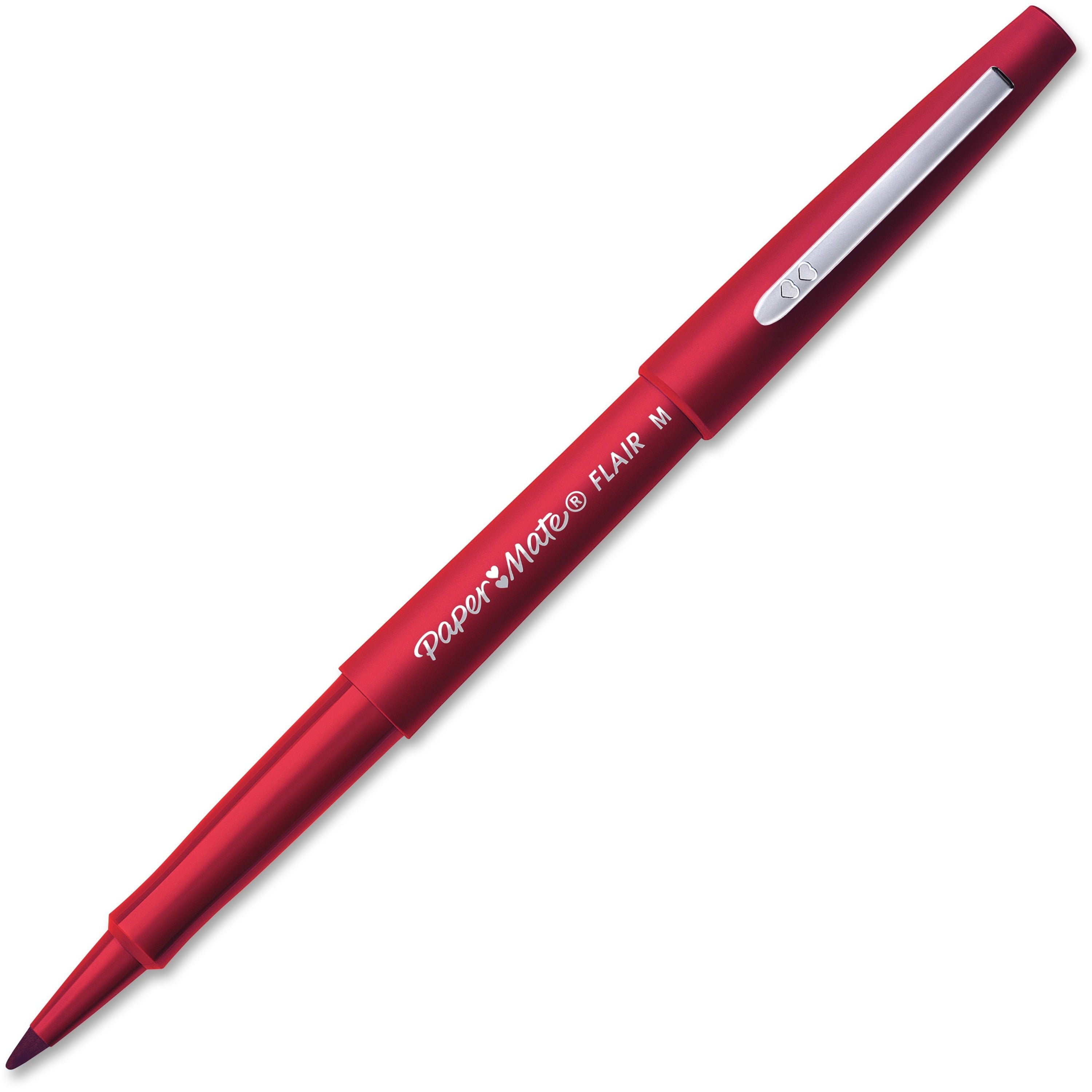 Paper Mate Flair Medium Point Porous Markers - 1.4 mm Medium Bullet Pen Point - Red Ink - Water Based - Red Barrel - Felt Tip - 36 / Pack