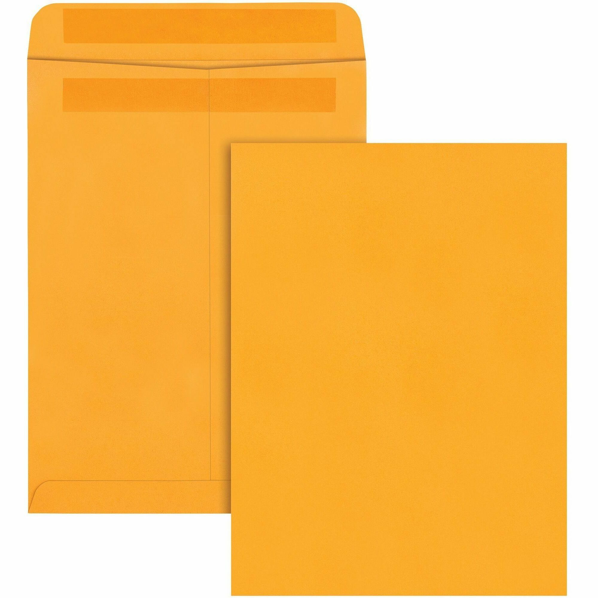 Catalog - 9" Width x 12" Length - 24 lb - Self-sealing Flap - Brown Kraft - Kraft - 100 / Box
