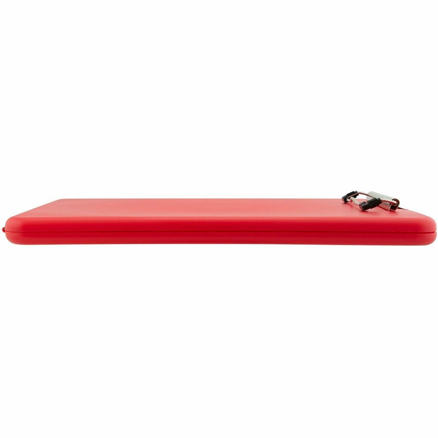 Saunders SlimMate Storage Clipboard - 0.50" Clip Capacity - Storage for Stationary, Tablet, iPad, eReader, Document, Paper - Top Opening - 8 1/2" x 12" Sheet Size - Polypropylene - Red - 1 Each