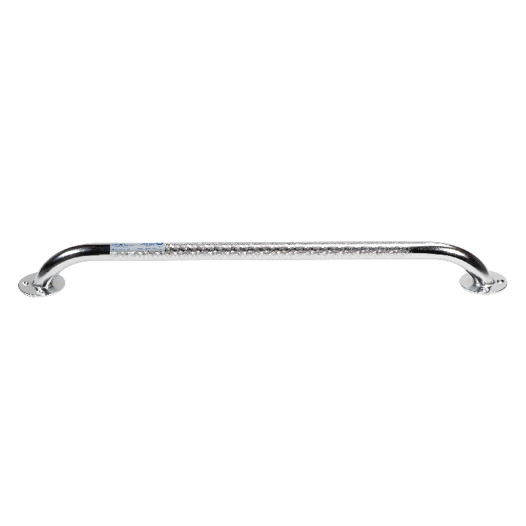 Chrome Knurled Grab Bar, 24", Single, 1 Quantity per Box