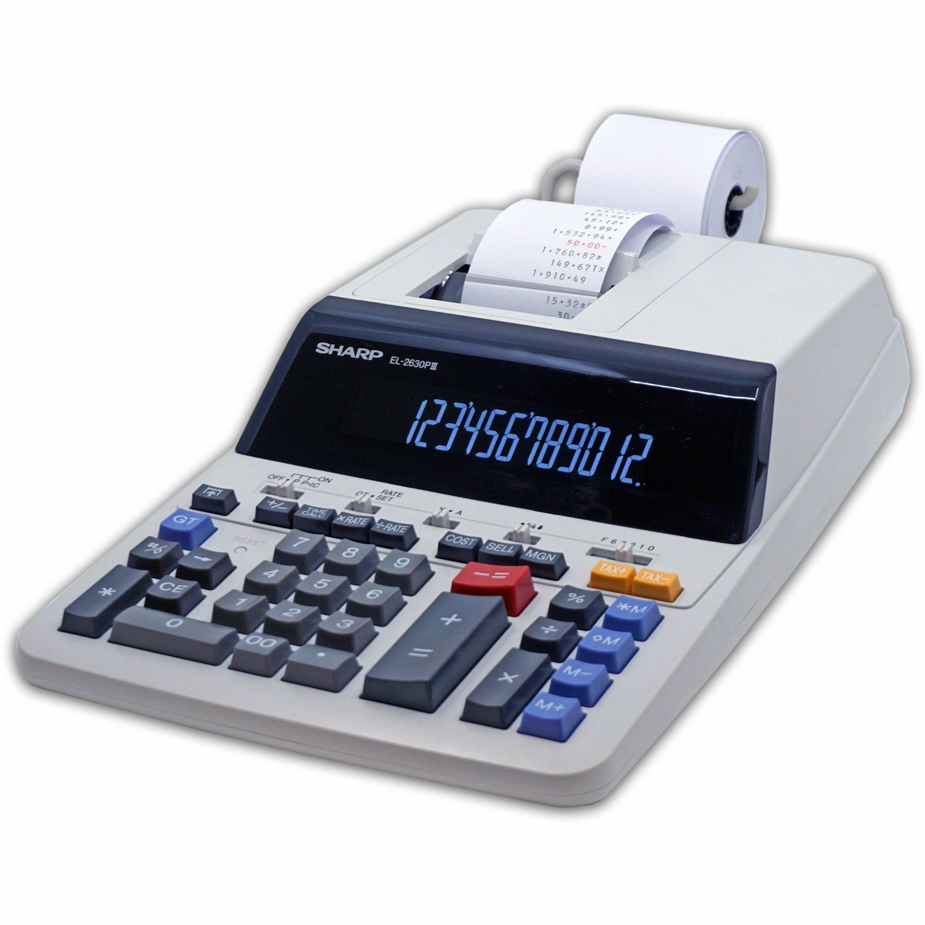Independent Memory, Sign Change, Backspace Key, Double Zero, Fixed Decimal - AC Supply Powered - 3.1" Height x 9" Width x 13.2" Depth - Off White - 1 Each