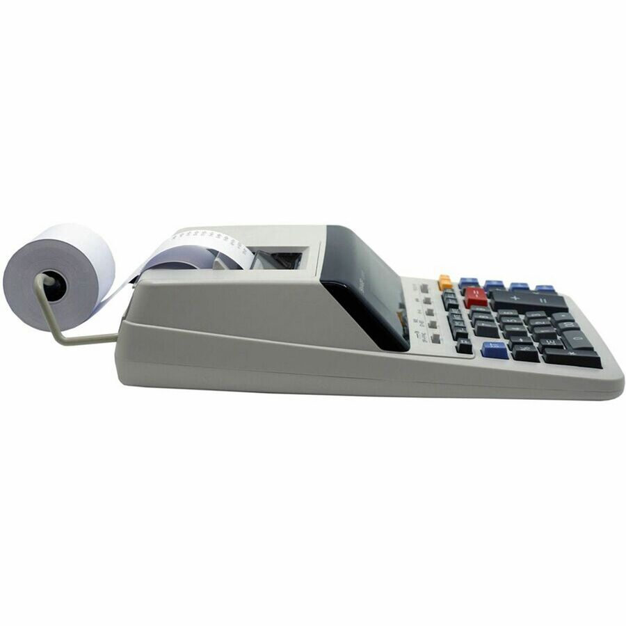 Independent Memory, Sign Change, Backspace Key, Double Zero, Fixed Decimal - AC Supply Powered - 3.1" Height x 9" Width x 13.2" Depth - Off White - 1 Each