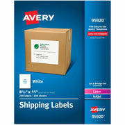 Avery&reg; Shipping Address Labels, 250 Labels, Full Sheet Labels, Permanent (95920)