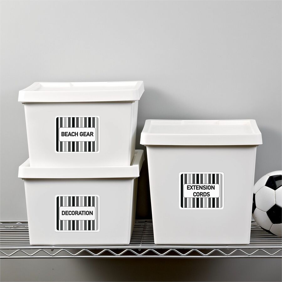 3 21/64" Width x 4" Length - Permanent Adhesive - Rectangle - Inkjet, Laser - Matte White - Matte - Paper - Permanent Adhesive, Jam Resistant, Smudge-free - 6 / Sheet - 6 Total Sheets - 1500 Total Label(s) - 250 / Box