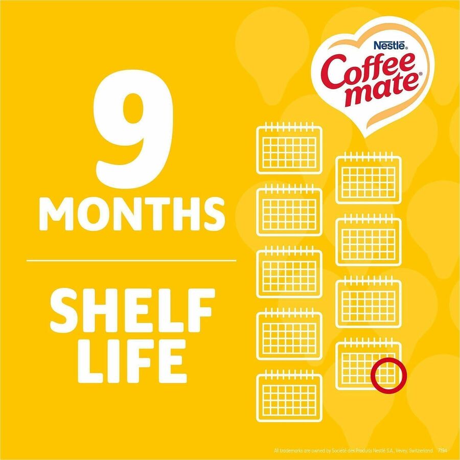 Coffee mate Hazelnut Nondairy Liquid Creamer Singles - Artificial Hazelnut Flavor - 0.38 fl oz (11 mL) - 50 Serving - 50/Box - 4 / Carton