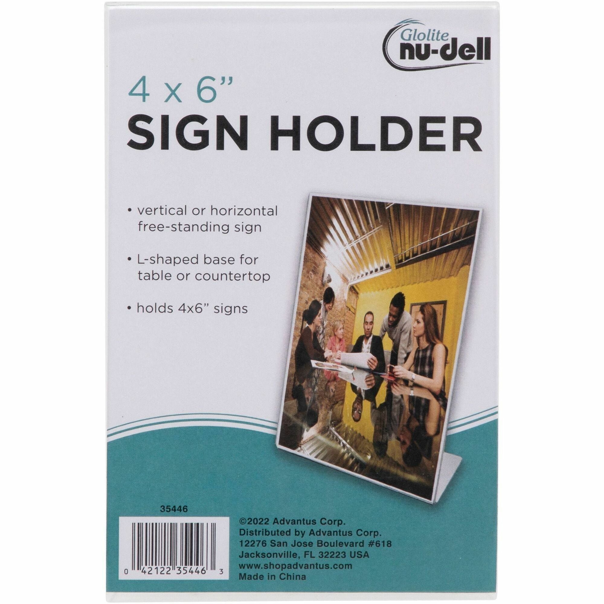 4" Width x 6" Height - Rectangular Shape - Award, Certificate, Photo - Plastic - Clear - 1 Each