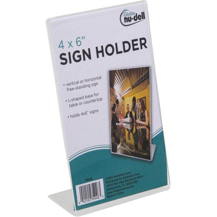 4" Width x 6" Height - Rectangular Shape - Award, Certificate, Photo - Plastic - Clear - 1 Each