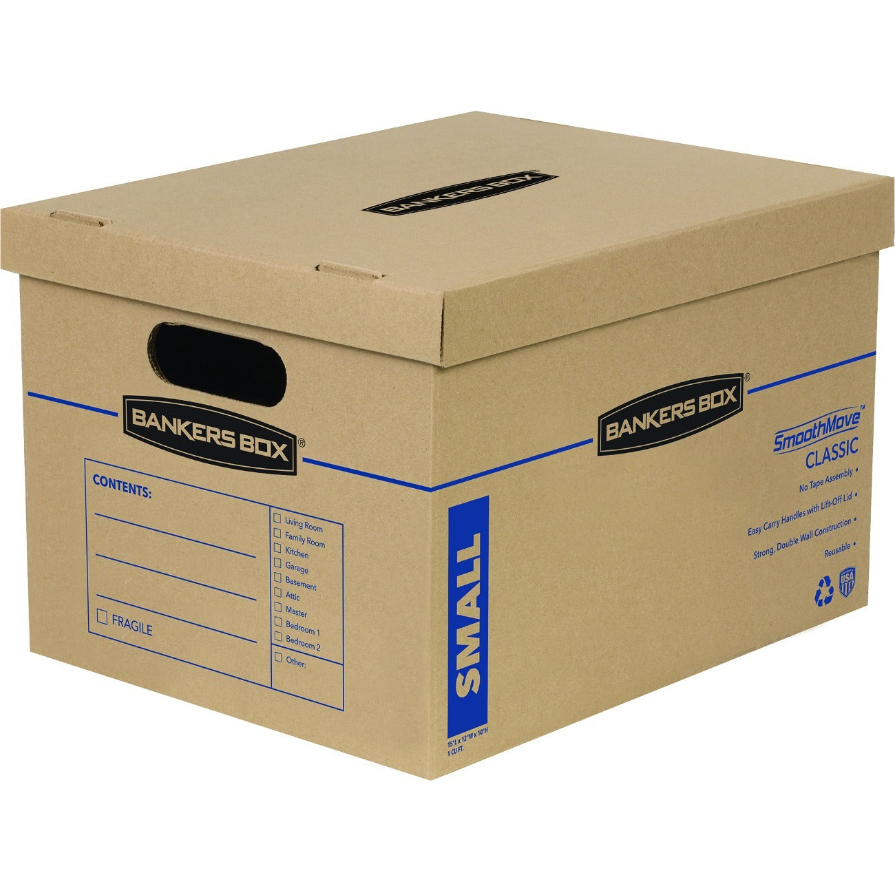 Internal Dimensions: 12" Width x 15" Depth x 10" Height - External Dimensions: 12.5" Width x 16.3" Depth x 10.5" Height - Lift-off Closure - Corrugated Cardboard - Kraft - Recycled - 15 Pack