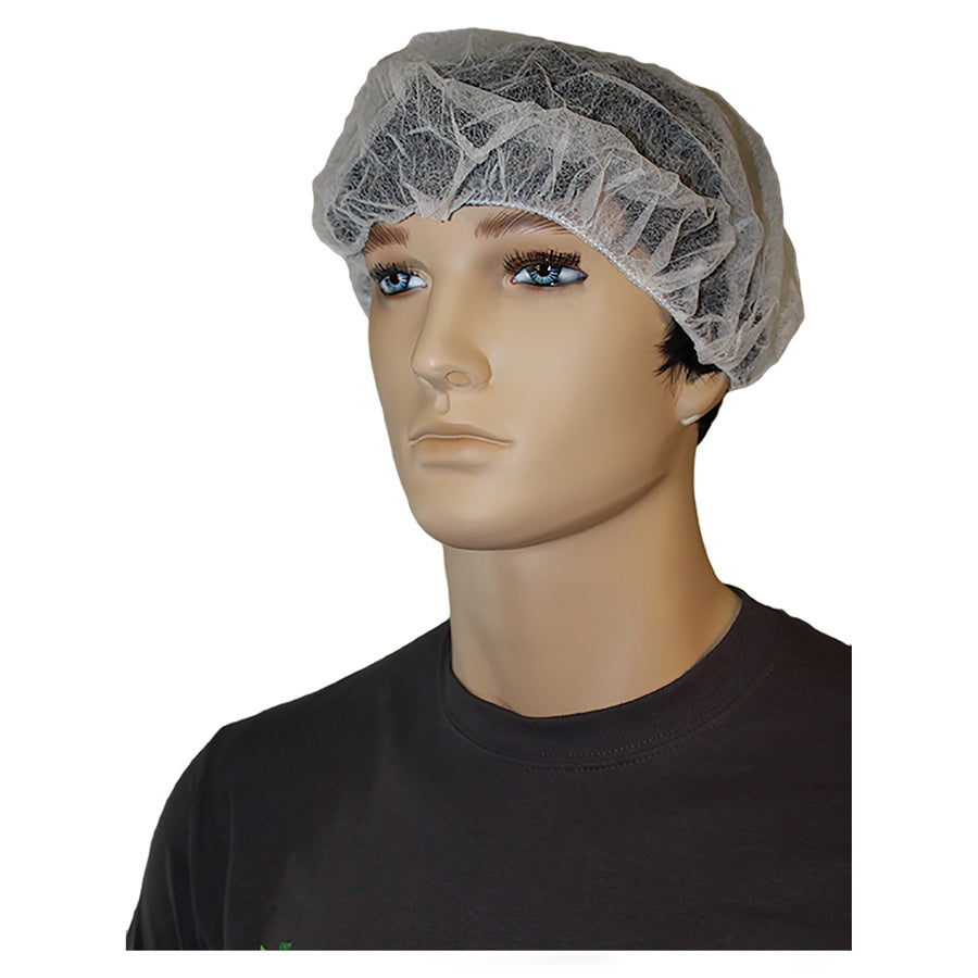 Genuine Joe Nonwoven Bouffant Cap - Recommended for: Hospital, Laboratory - Large - 21" Stretched Diameter - Contaminant Protection - Polypropylene - White - Lightweight, Comfortable, Elastic Headband - 1 Pack