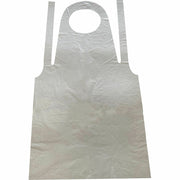 Genuine Joe 50" Disposable Poly Apron - White - Polyethylene - 1 Pack