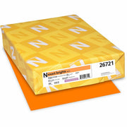 Letter - 8 1/2" x 11" - 50 lb Basis Weight - Smooth - Printable, Lignin-free, Acid-free - Bright Orange - 1 Pack