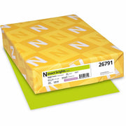 Letter - 8 1/2" x 11" - 50 lb Basis Weight - Smooth - Printable, Lignin-free, Acid-free - Bright Green - 1 Pack