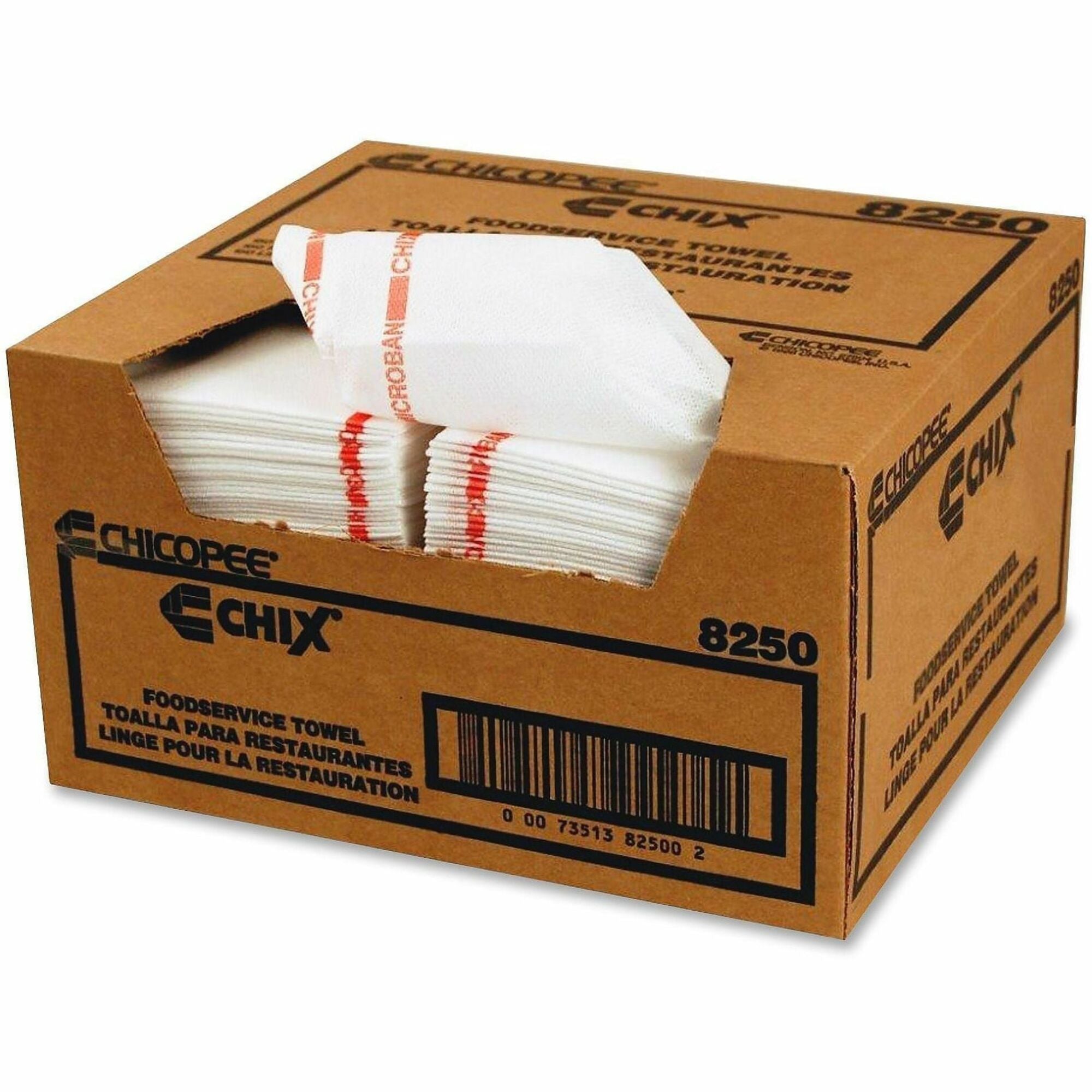 13" Width x 24" Length - Red, White - Fabric - 150 / Carton