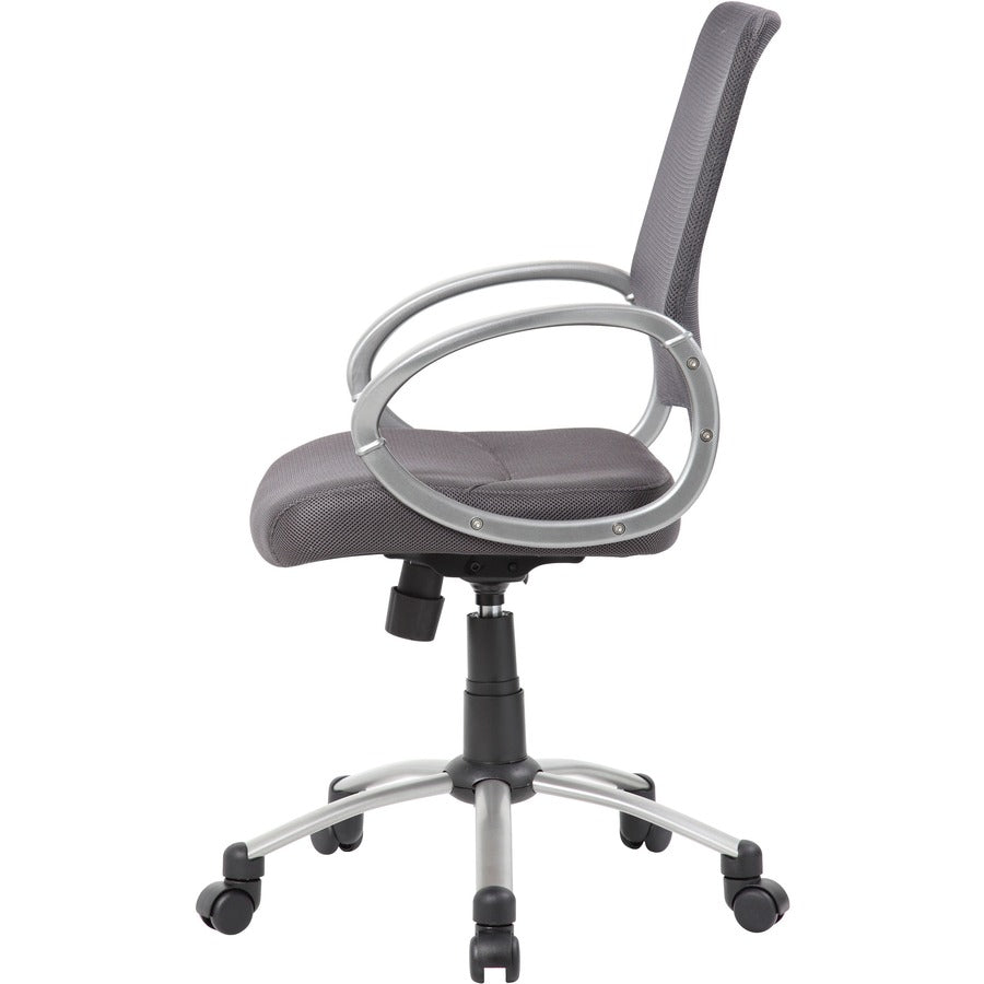 Boss Mesh Back Chair - Charcoal Gray Seat Color - Mesh Seat Material - Chrome, Black Frame Color - Pewter Frame Material - 5-star Base - Charcoal Gray - 1 Each