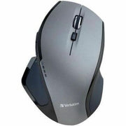 Verbatim Wireless Desktop 8-Button Deluxe Mouse - Blue LED - Wireless - Radio Frequency - Graphite - USB - 1600 dpi - Scroll Wheel - 8 Button(s) - AA Battery Supported - 1 Each