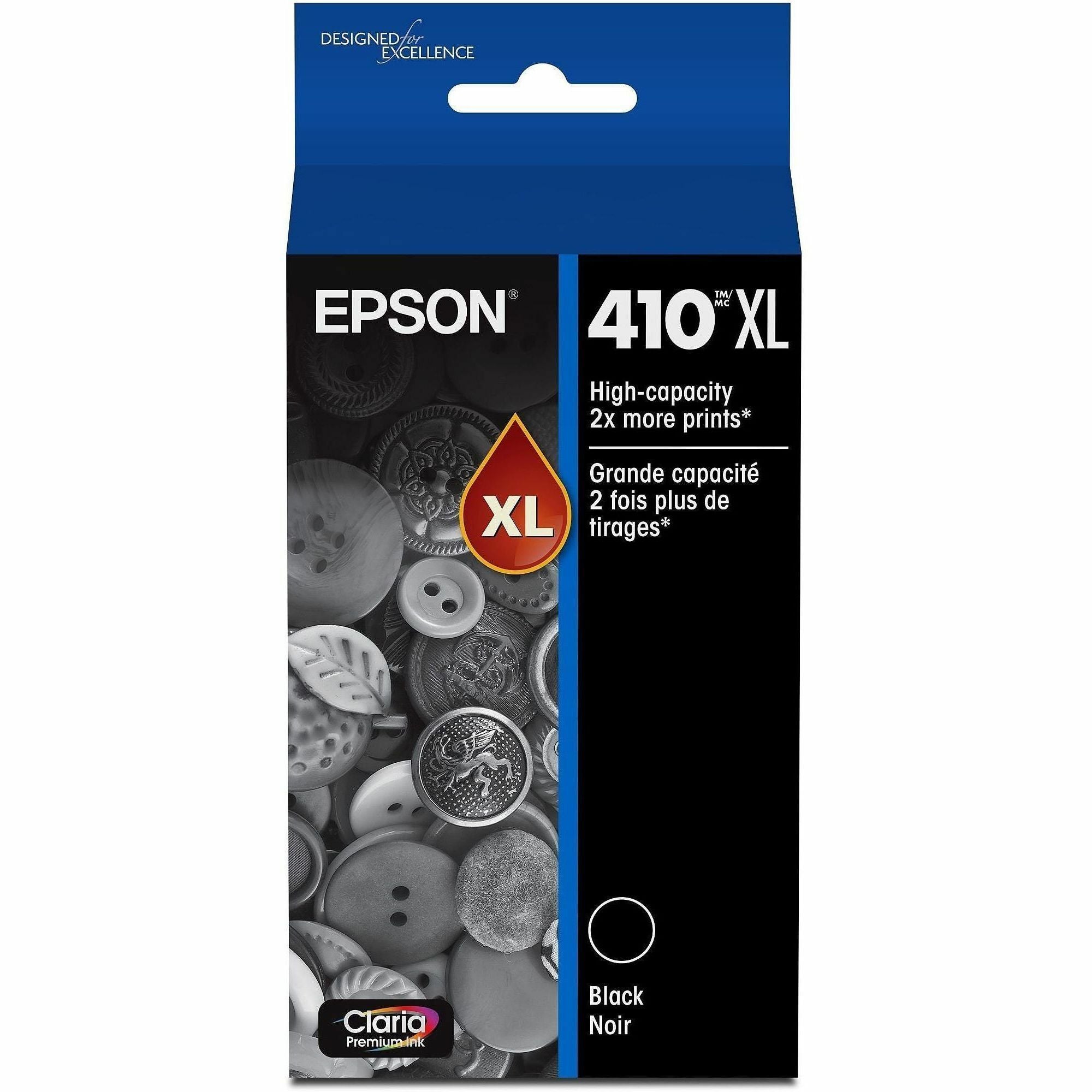 Epson Claria Premium 410XL Original High Yield Inkjet Ink Cartridge - Black - 1 Pack