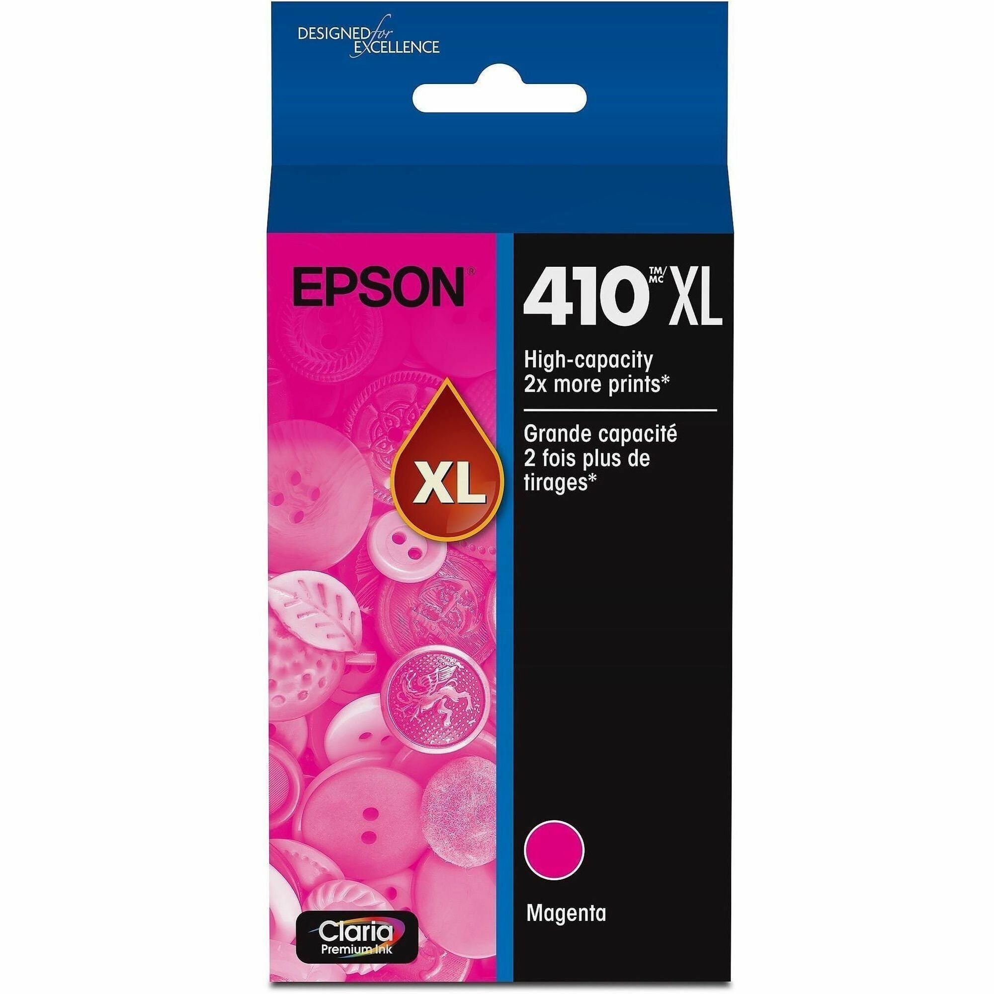 Epson Claria Premium 410XL Original High Yield Inkjet Ink Cartridge - Magenta - 1 Pack