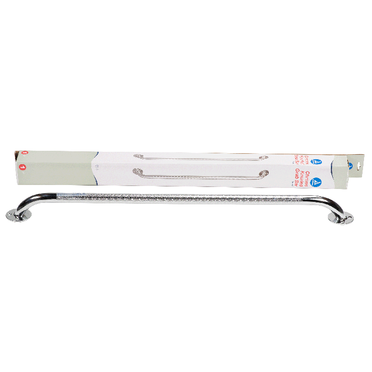 Chrome Knurled Grab Bar, 32", Single, 1 Quantity per Box