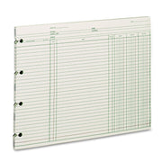 Accounting Sheets, 9.25 X 11.88, Green, Loose Sheet, 100/pack