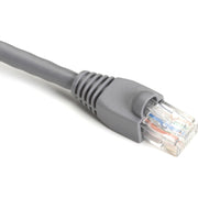 Black Box GigaTrue Cat6 UTP Patch Network Cable, 9 Inch, RJ-45 Male to Male, 1 Gbit/s, 24 AWG, Gold Plated Contacts, Snagless Boot, Gray, 1 Each