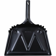 Genuine Joe Heavy-Duty Metal Dustpan, 12" Wide, Steel, Black, 1 Each