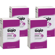 Gojo&reg; Rich Pink Antibacterial Lotion Soap Refill - 2.11 quart - Soil Remover - Antibacterial - 4 / Carton
