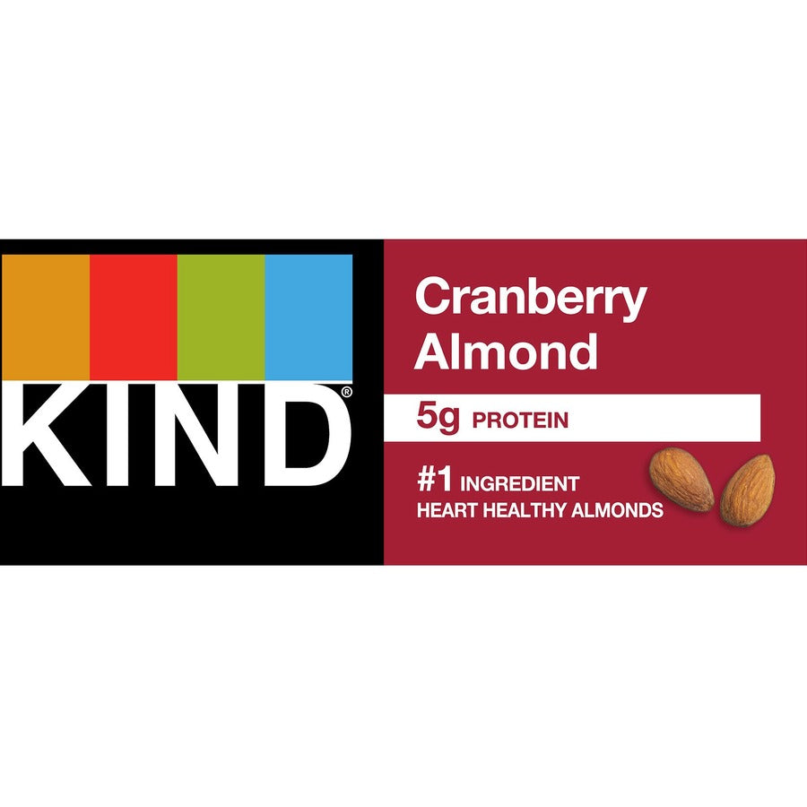 Cholesterol-free, Non-GMO, Individually Wrapped, Gluten-free, Trans Fat Free, Low Glycemic, Low Sodium - Cranberry Almond - 1.40 oz - 12 / Box