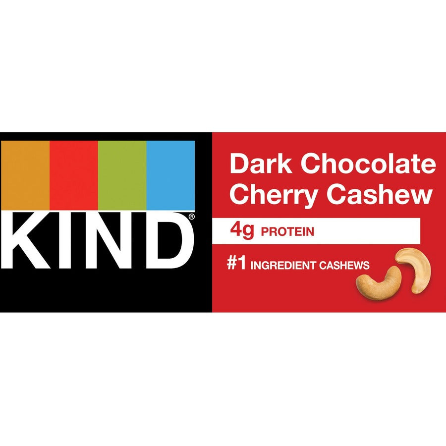 Cholesterol-free, Non-GMO, Gluten-free, Individually Wrapped - Dark Chocolate Cherry Cashew - 1.40 oz - 12 / Box