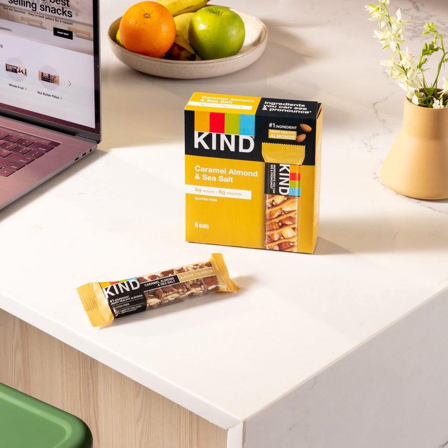Cholesterol-free, Non-GMO, Gluten-free, Individually Wrapped, Trans Fat Free, Low Glycemic, Low Sodium - Caramel Almond and Sea Salt - 1.40 oz - 12 / Box