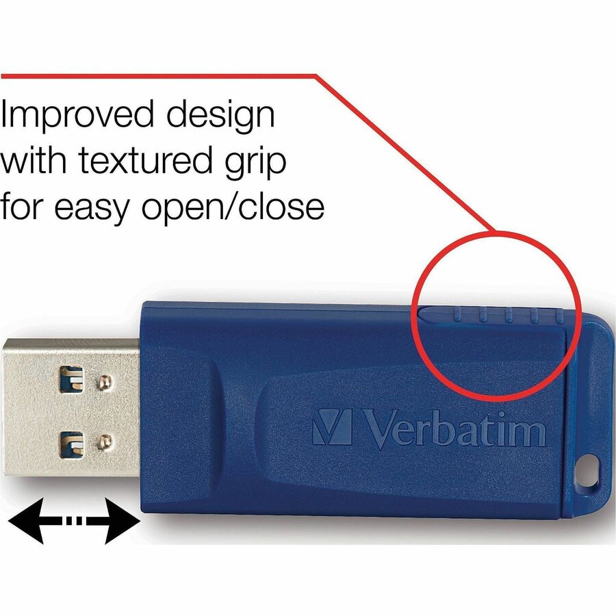 8 GB - USB 2.0 Type A - Blue - 5 Year Warranty - 1 Pack - TAA Compliant