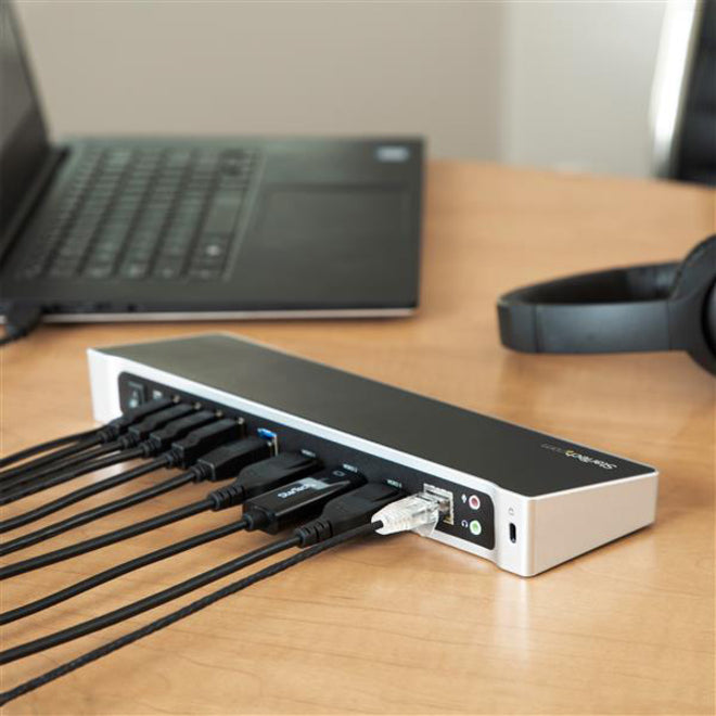 StarTech.com Triple-Monitor Docking Station for Laptops - USB 3.0