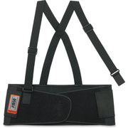 Ergodyne ProFlex Economy Elastic Back Support - 42" to 46" Waist Size - Strap Mount - Black - 1 Each