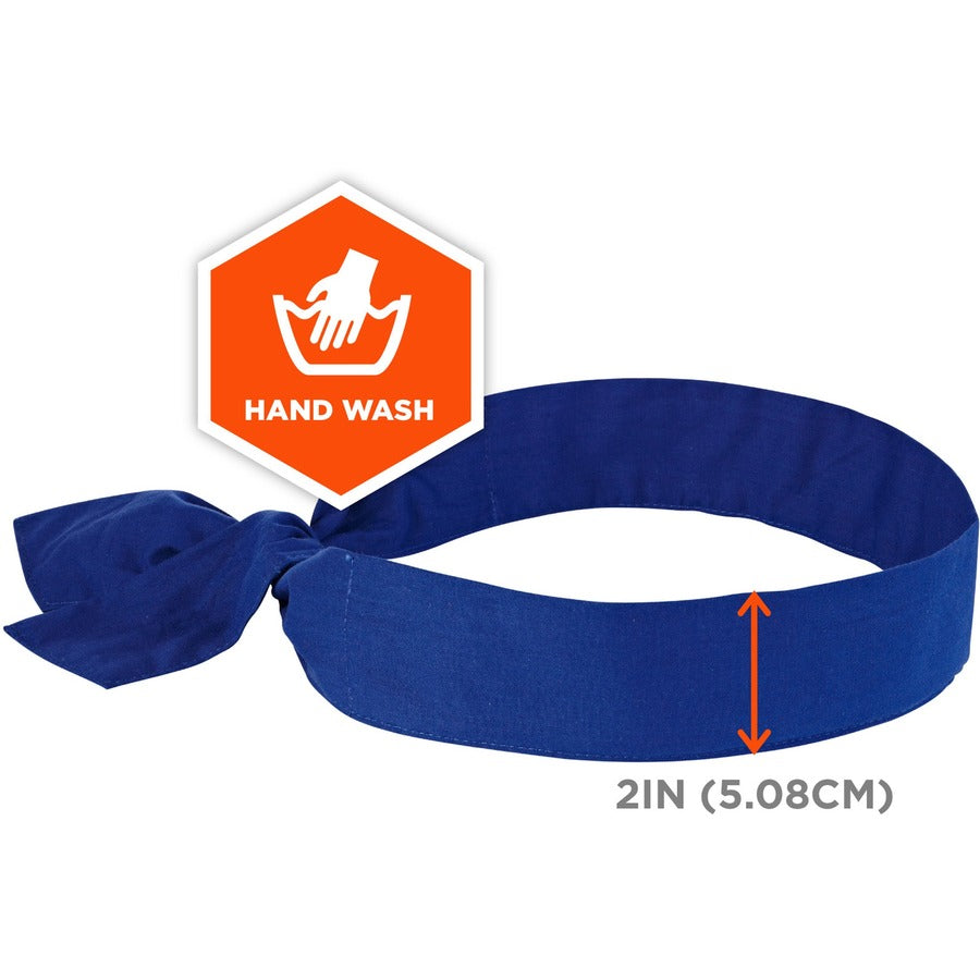 Ergodyne Evaporating Cooling Bandana - Solid Blue