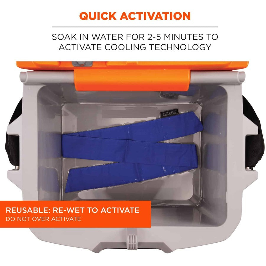 Ergodyne Evaporating Cooling Bandana - Solid Blue
