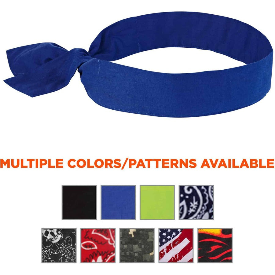 Ergodyne Evaporating Cooling Bandana - Solid Blue