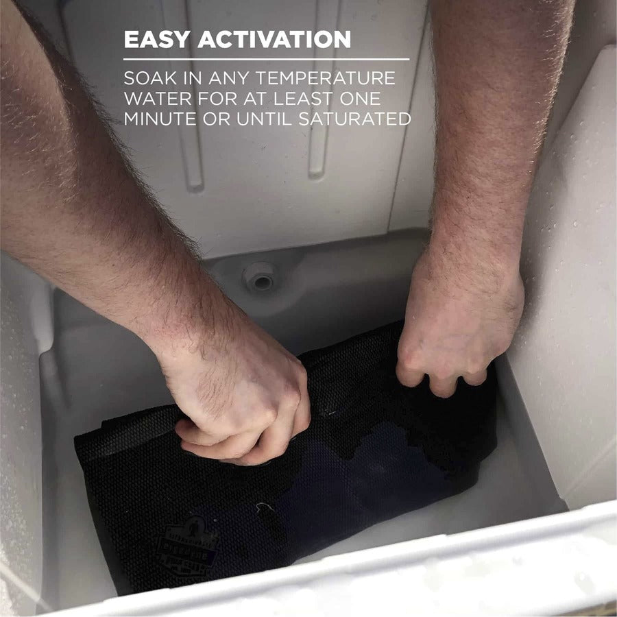 Ergodyne Evaporative Cooling Towel - Gray - 1 Each