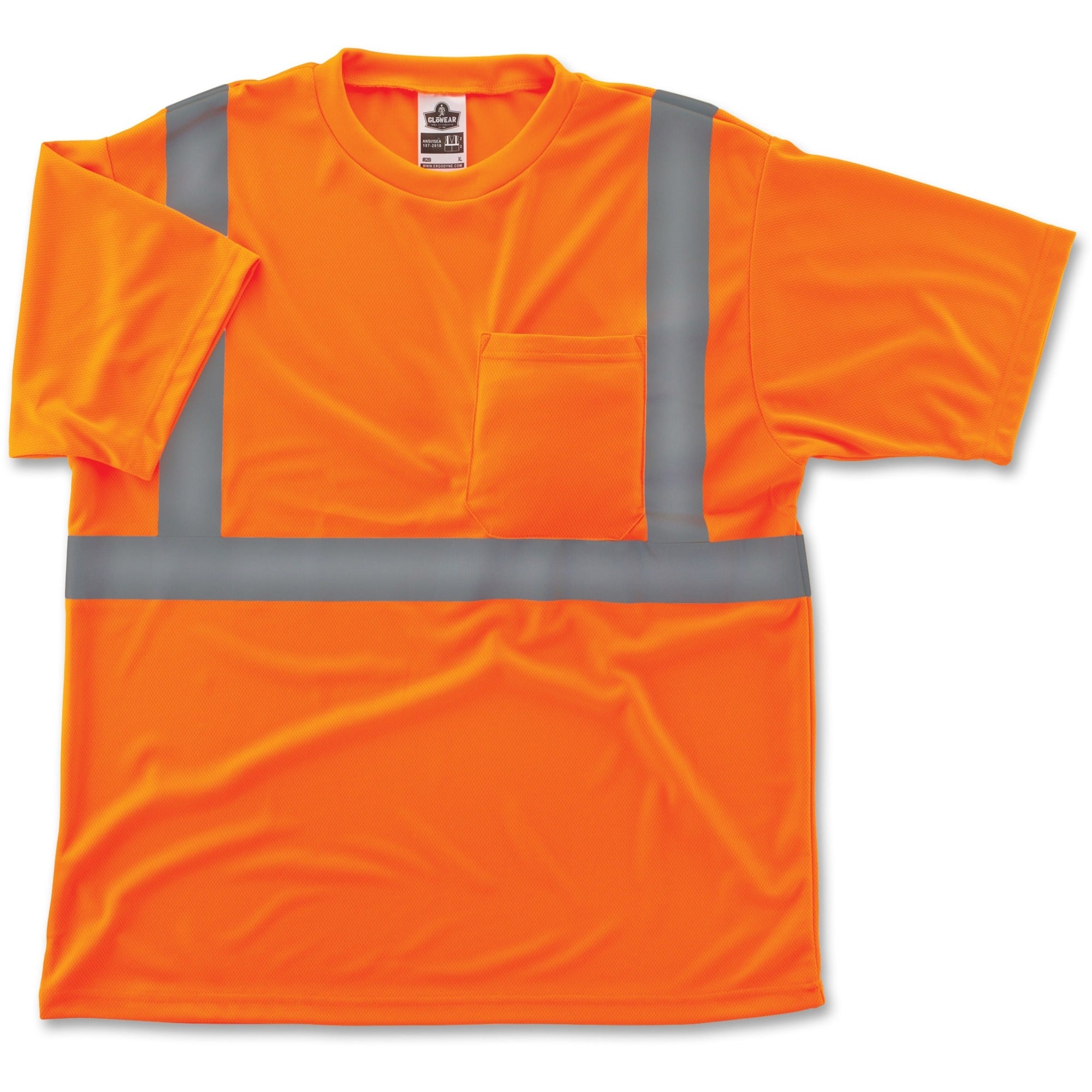 Ergodyne GloWear 8289 Class 2 Reflective Orange T-Shirt, Medium, 1 Each