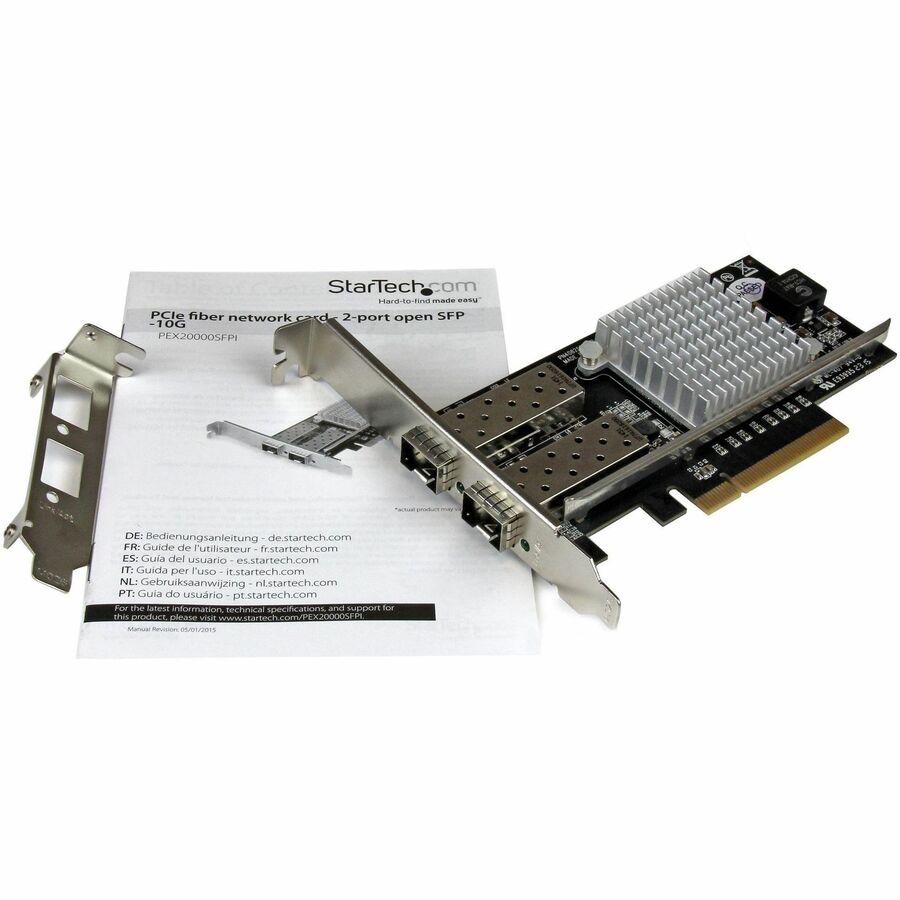 StarTech.com 2-Port 10G Fiber Network Card with Open SFP+ - PCIe, Intel Chip
