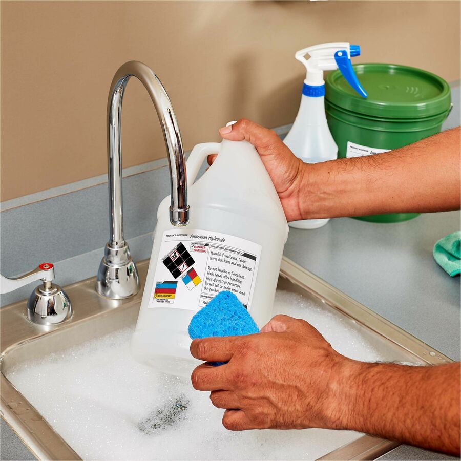 Avery&reg; UltraDuty™ GHS Chemical Labels 4¾" x 7¾" , Permanent Adhesive, for Laser Printers