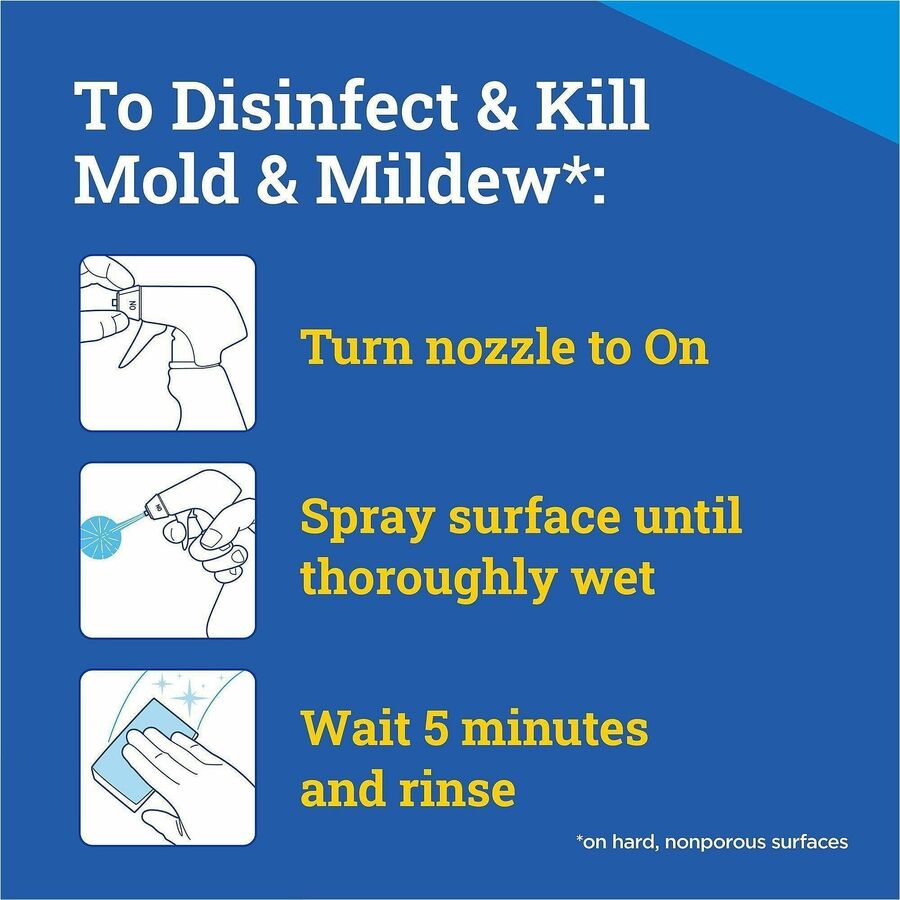 For Multipurpose - 128 fl oz (4 quart) - Recommended For: Mildew Remover, Stain Remover, Mold Remover - Clear - 4 / Carton