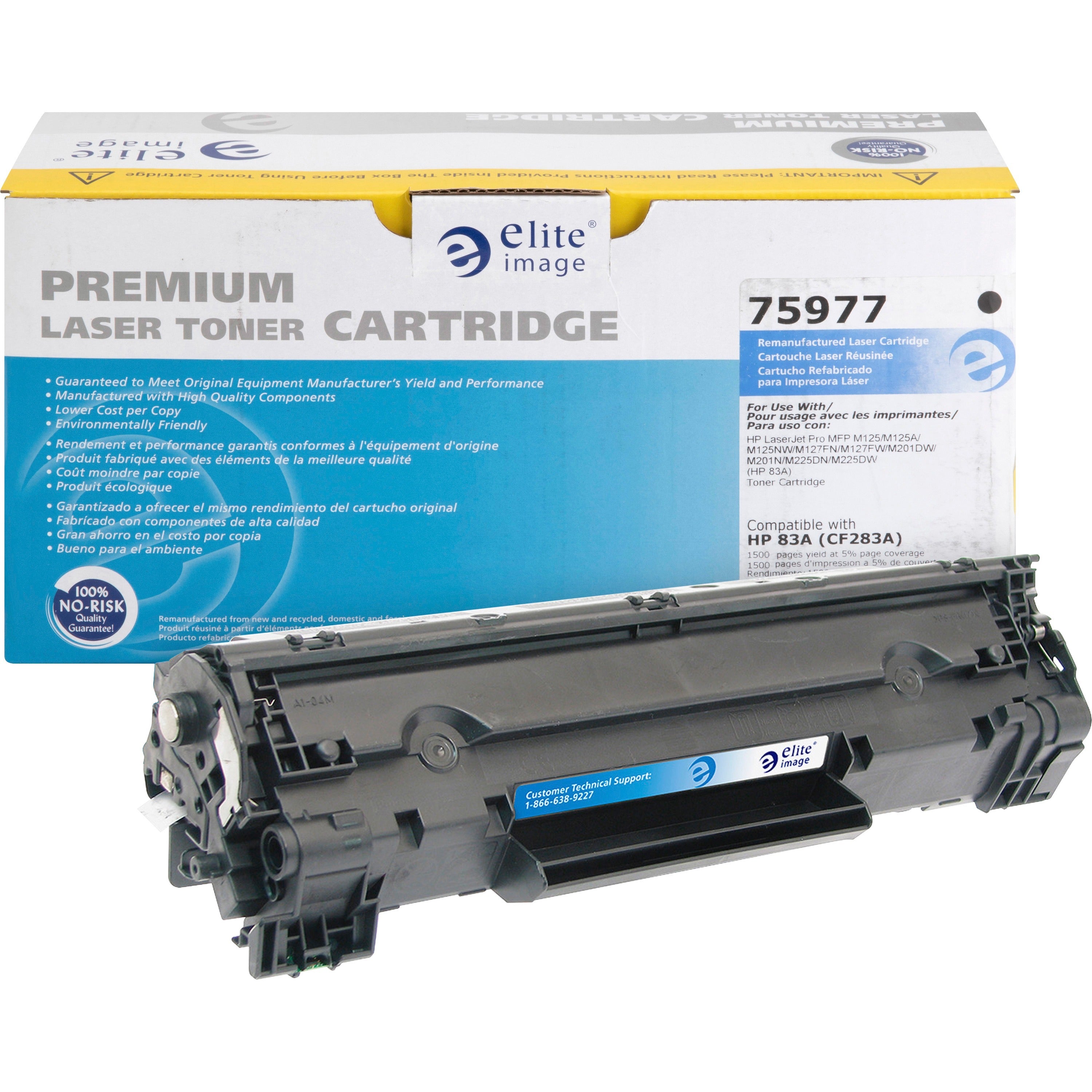 Elite Image Remanufactured Laser Toner Cartridge 83A - Black - 1 Each