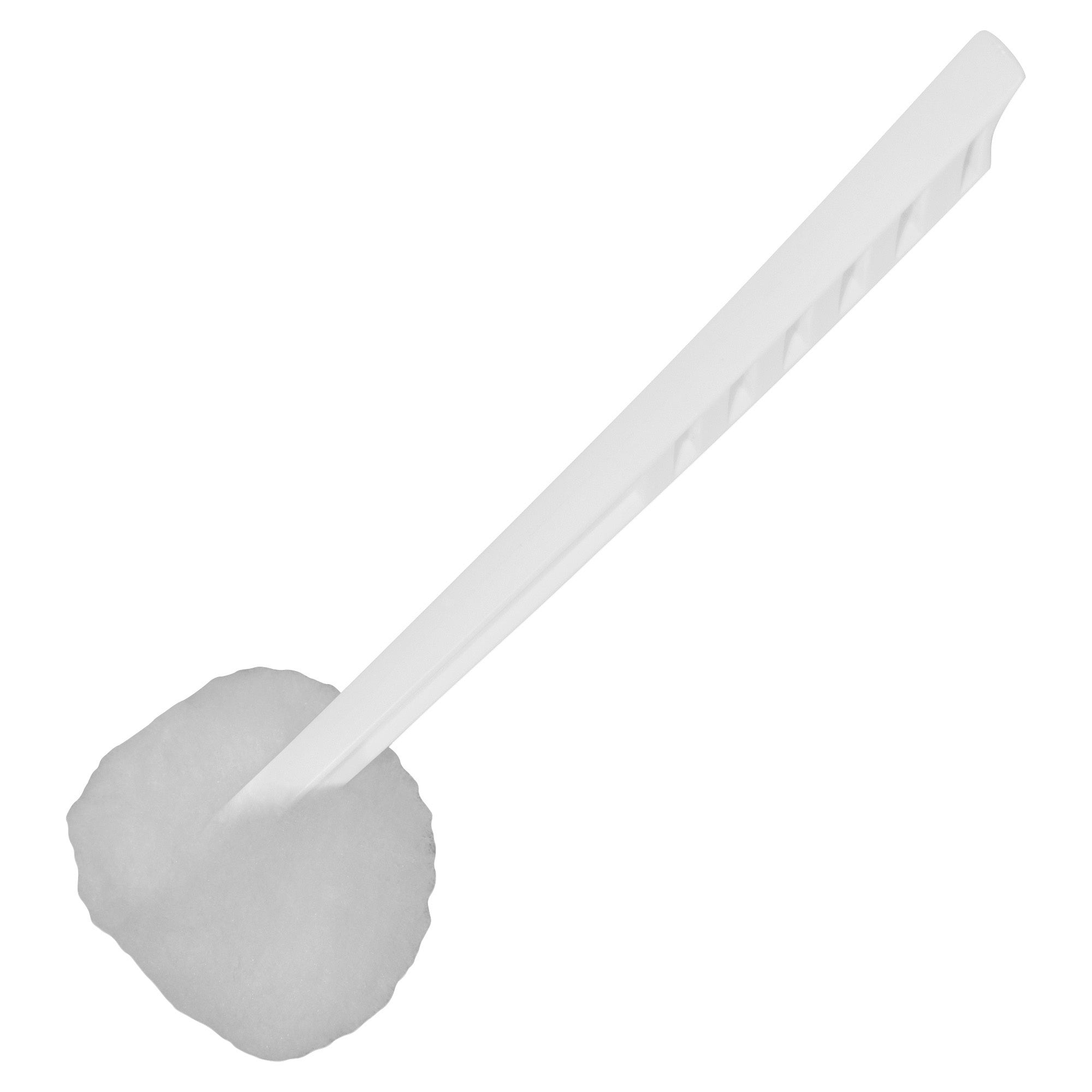 Genuine Joe Toilet Bowl Mop, 4.5" Head, 12" Plastic Handle, Acid Resistant, Durable, Lightweight, White, 100/Carton