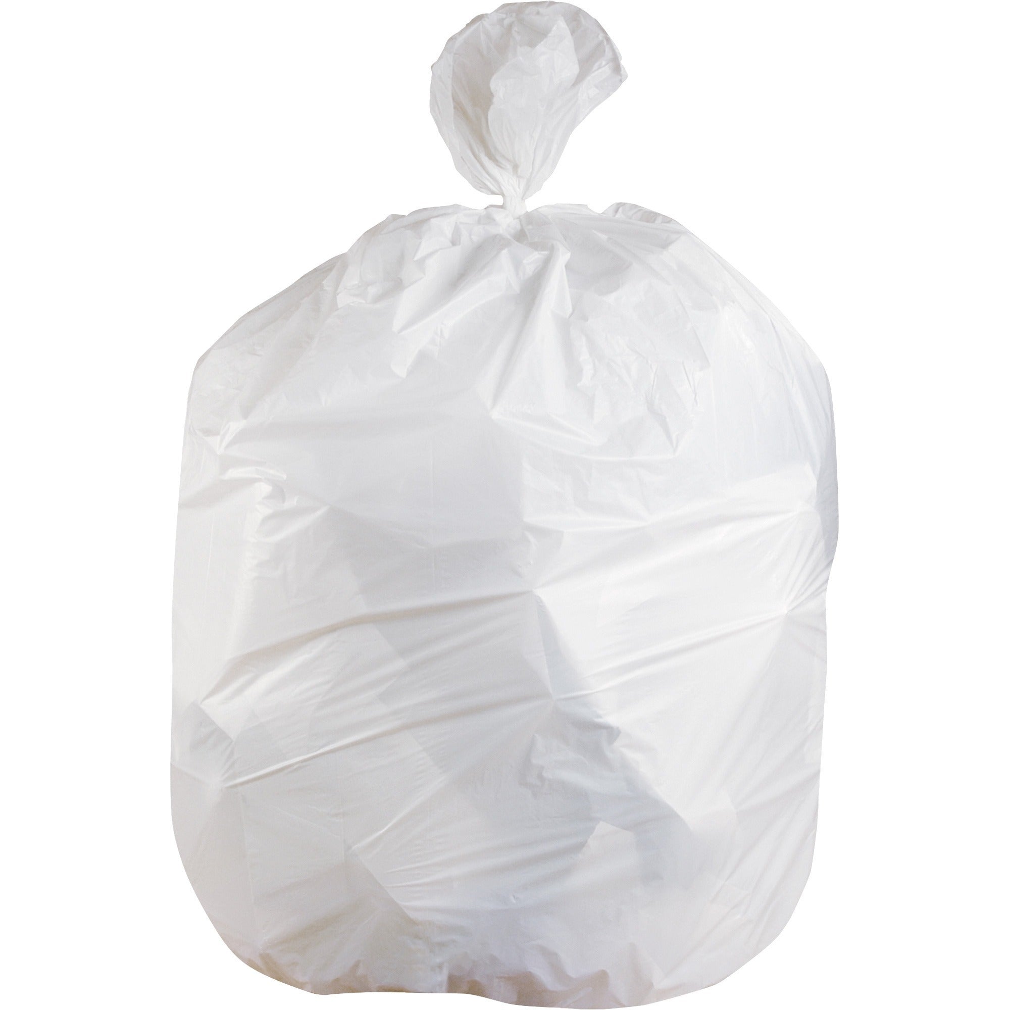 Heritage .75mil LLD Extra Heavy Can Liners, 33 Gallon, 39"x33", Low Density, White, Linear Low-Density Polyethylene, 25/Roll, 6 Carton