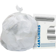 Heritage High Density 16.0 Mic Liners, 60 gal, 60" x 38", 0.63 mil, Natural, High-density Polyethylene, 25/Roll, 8/Carton
